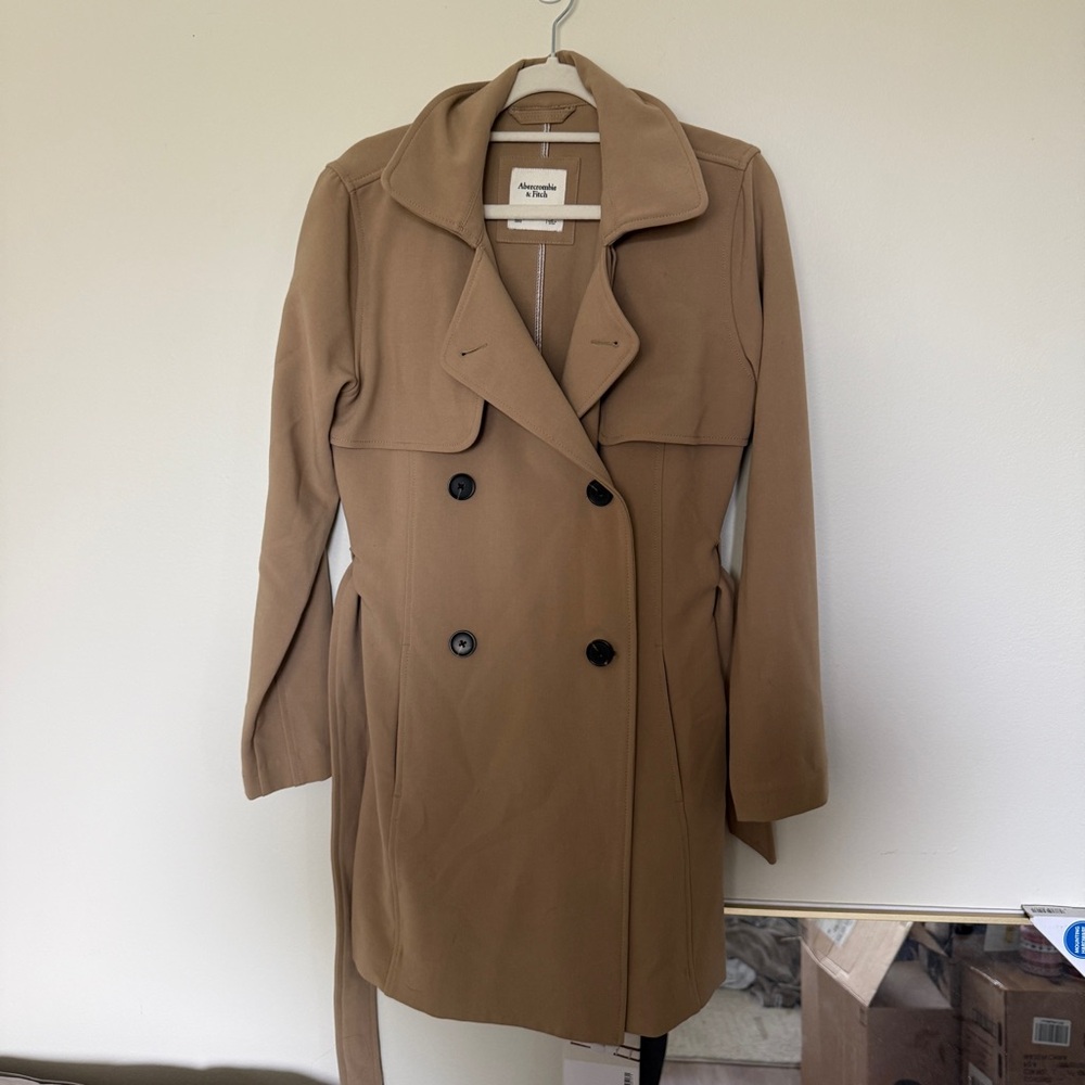 Abercrombie & Fitch Camel Trench Coat